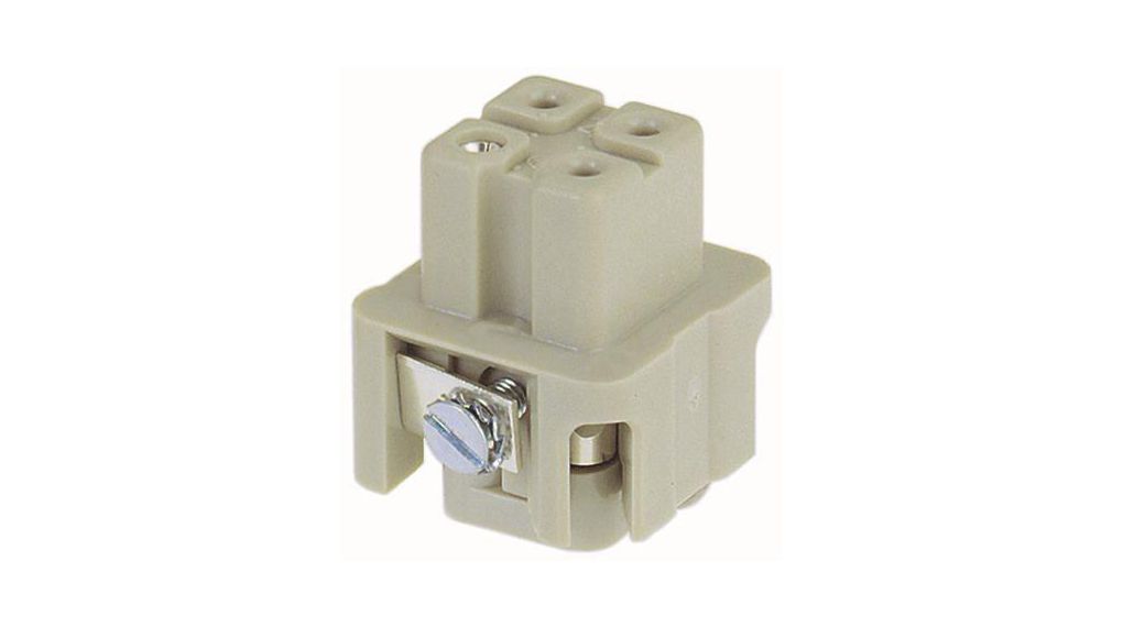 Tålig kontaktinsats, Sockel, 3A, Skruvkoppling, Positioner - 4